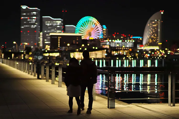 夜景デートの様子